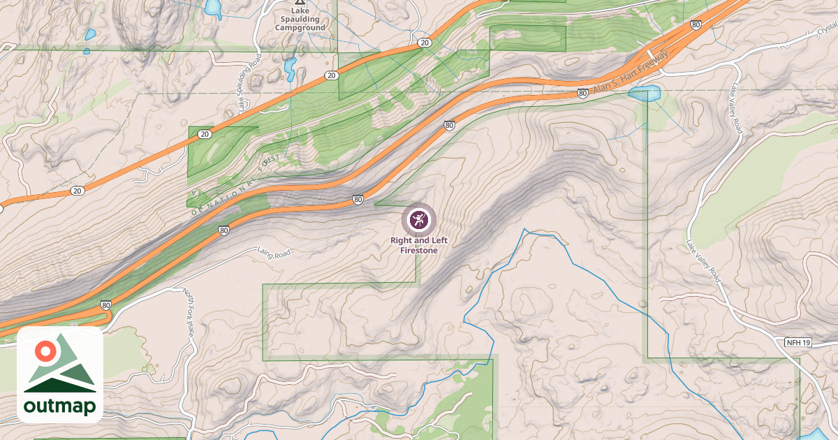 Map of Right and Left Firestone