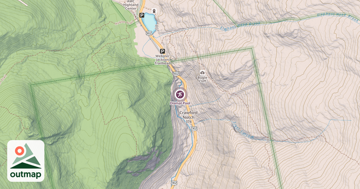 Map of Dismal Pool