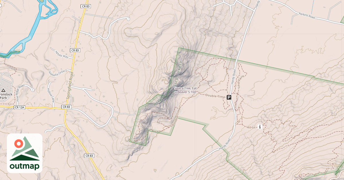 Map of Save a Tree, Eat a Beaver