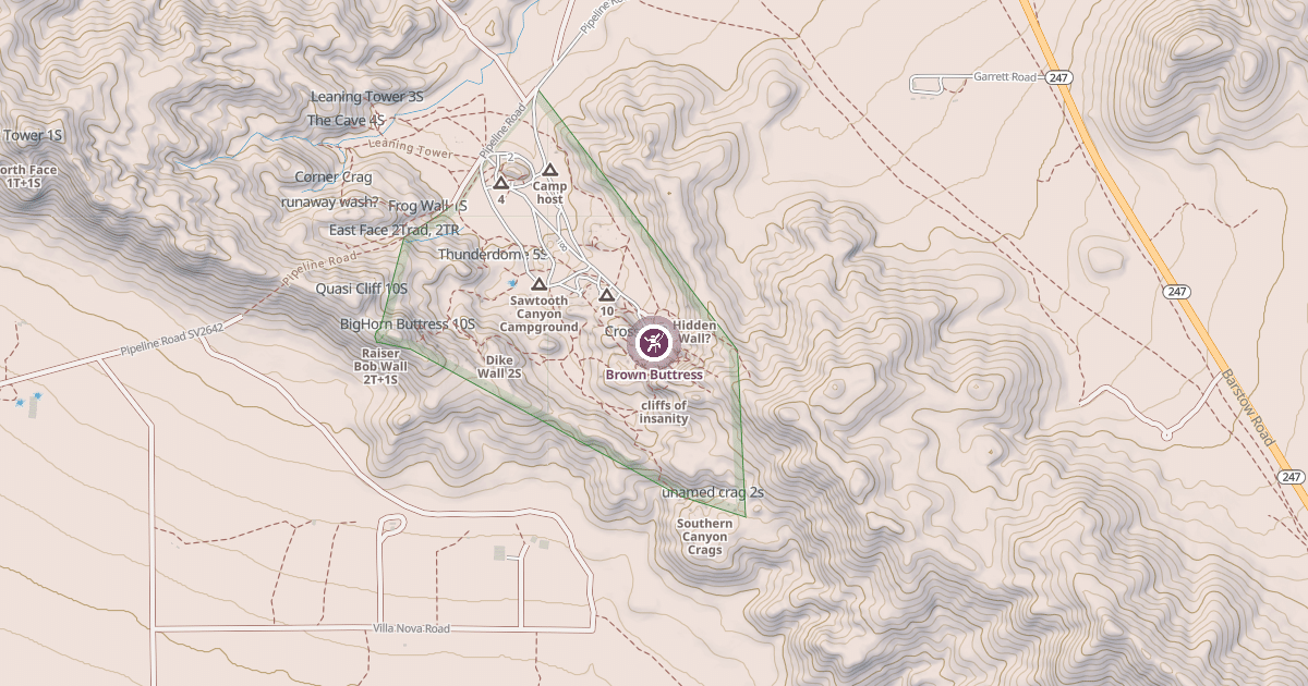 Map preview of Brown Buttress