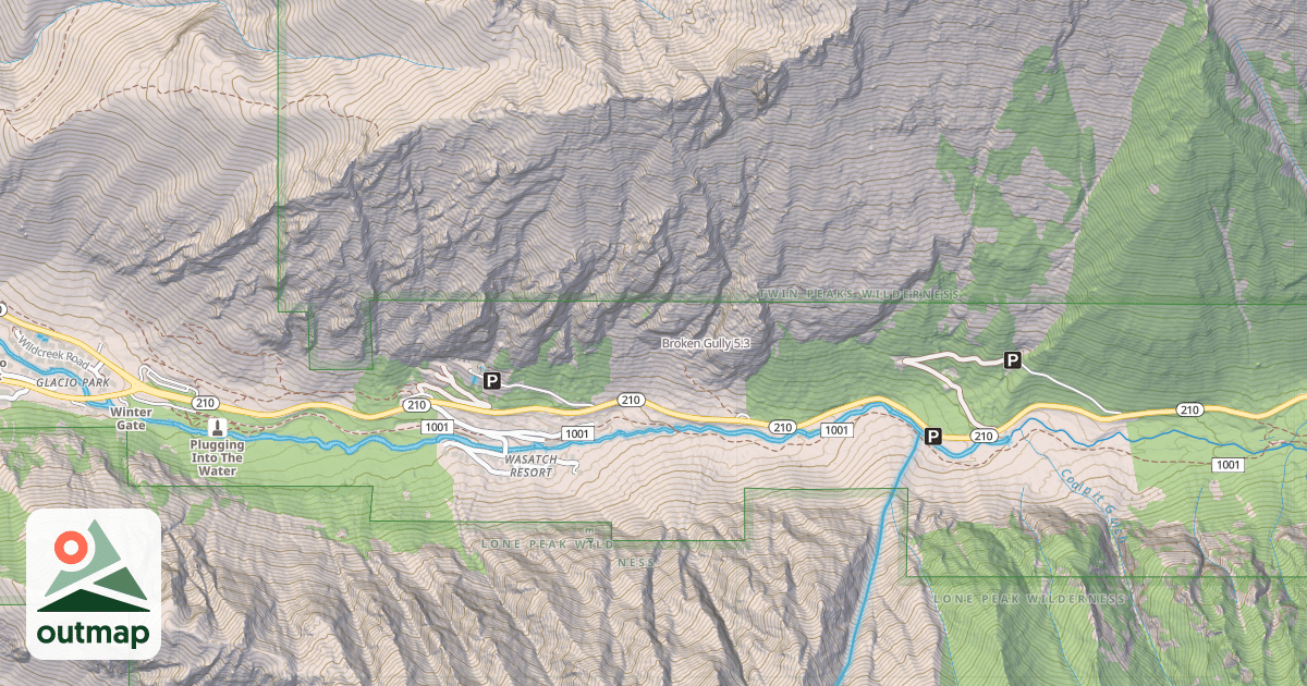 Map of Broken Gully