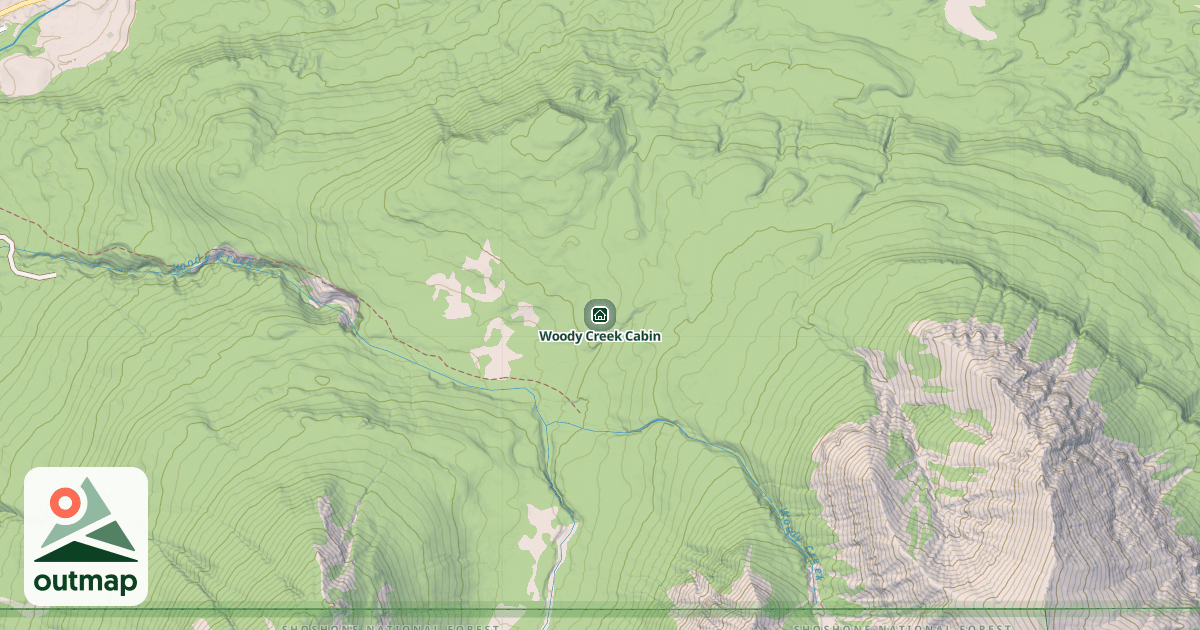 Map of Woody Creek Cabin