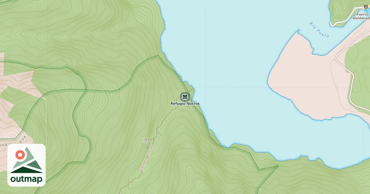 Map of Refugio Notros