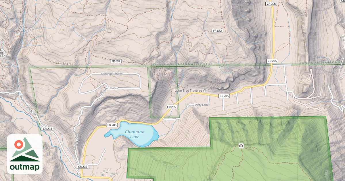 Map of Lone-Tree Traverse