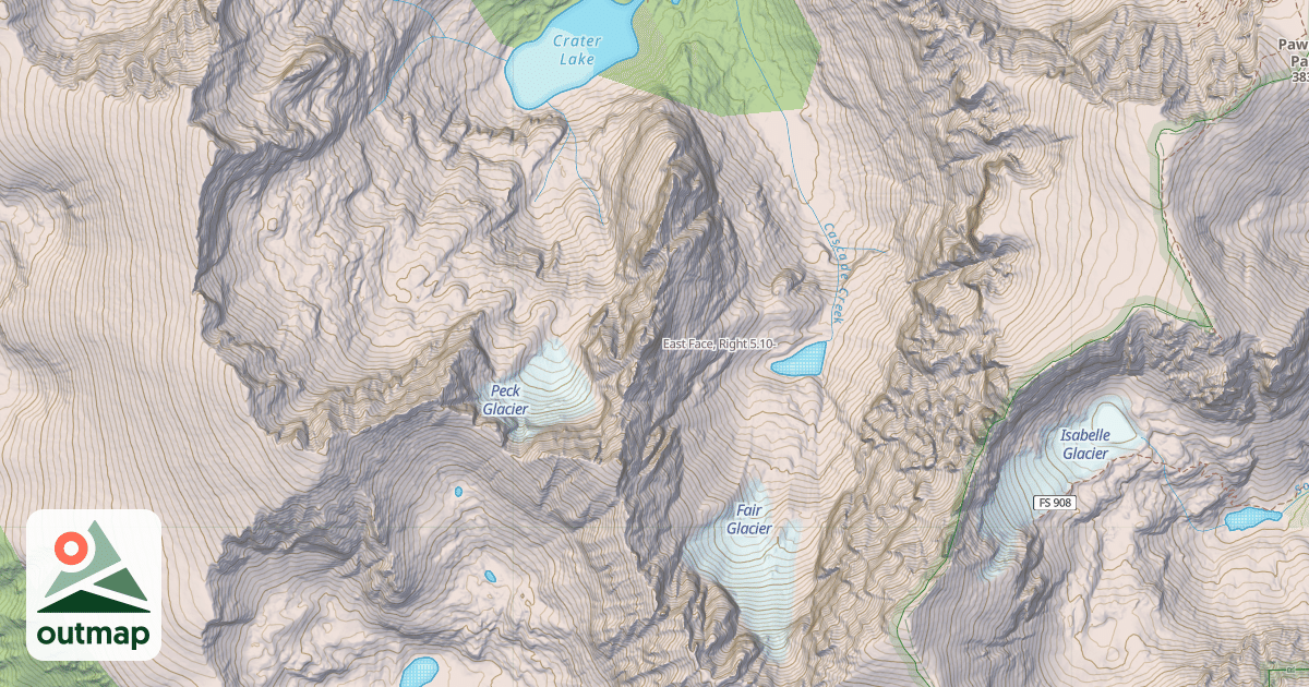 Map of East Face, Right