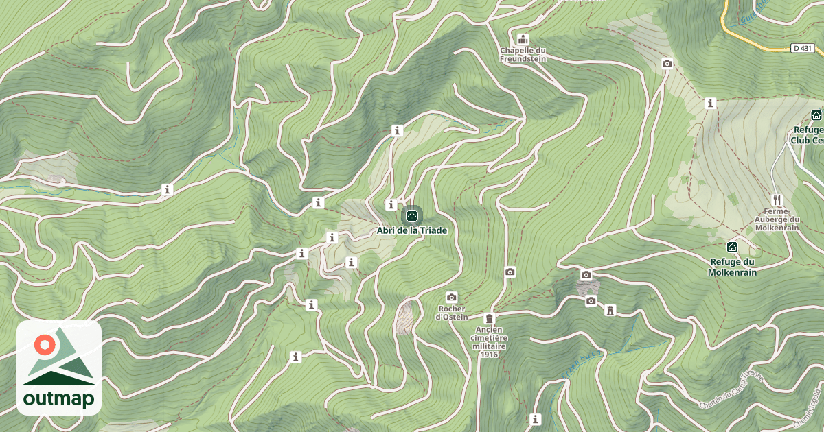Map of Abri de la Triade