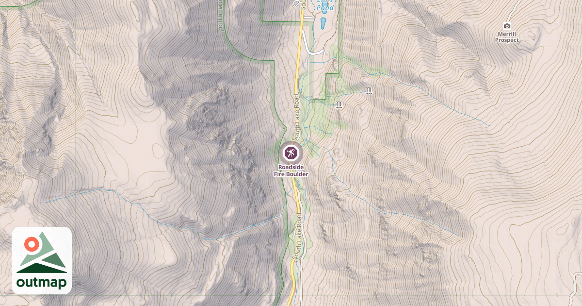 Map of Roadside Fire Boulder