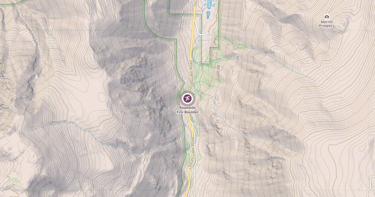 Map preview of Roadside Fire Boulder