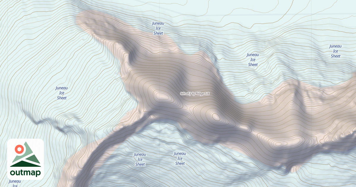 Map of 4th of July Ridge