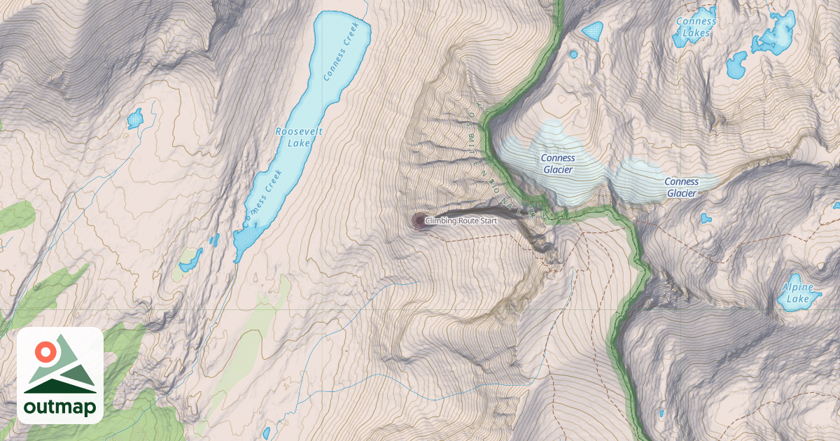Map of Climbing Route Start