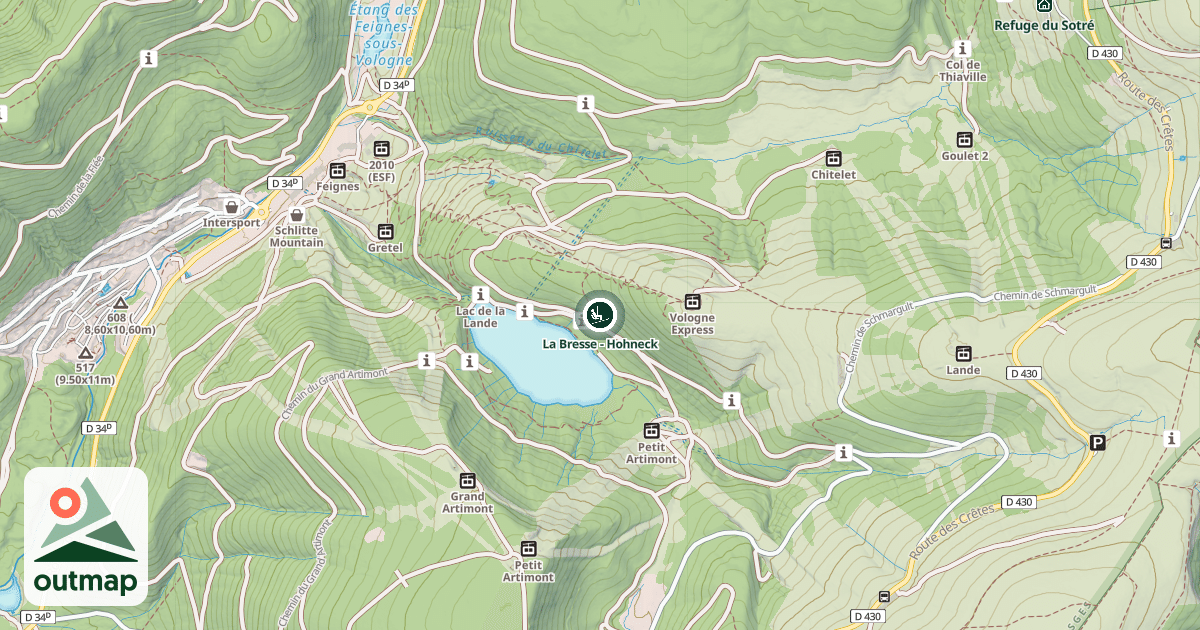 Map of La Bresse - Hohneck