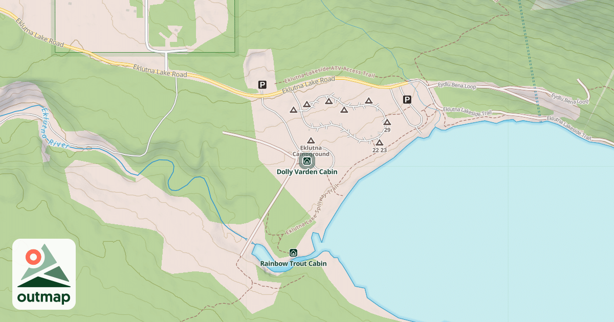 Map of Dolly Varden Cabin