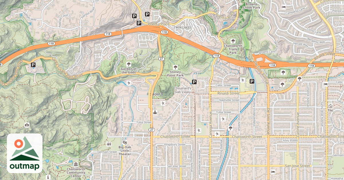 Map of Chouinard's Slab