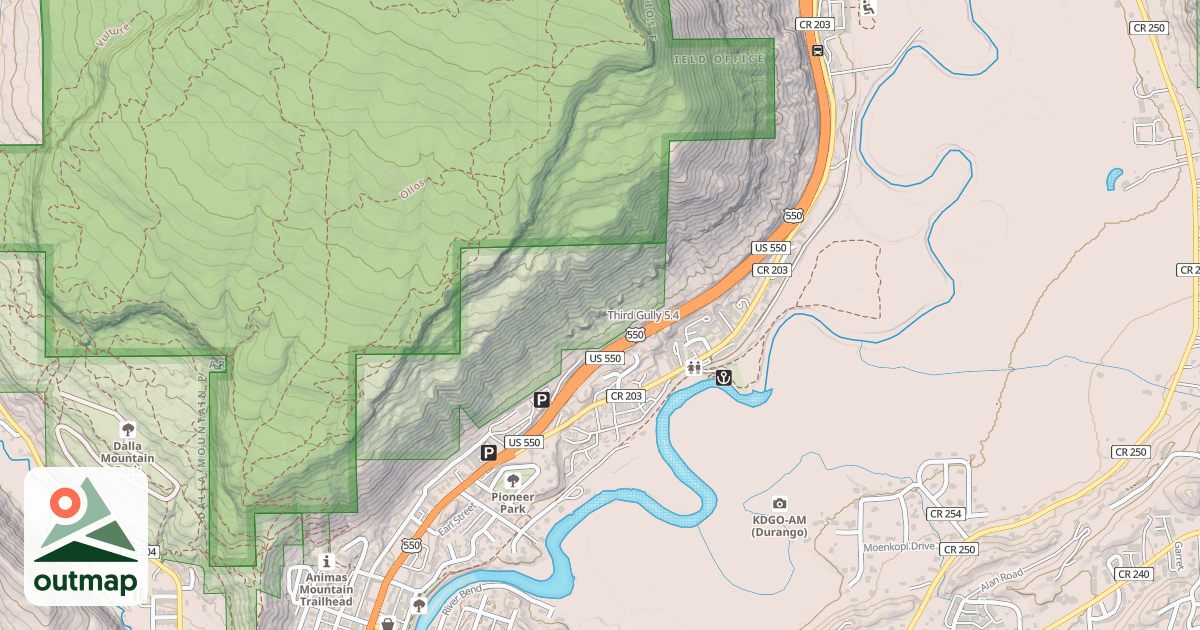 Map of Third Gully