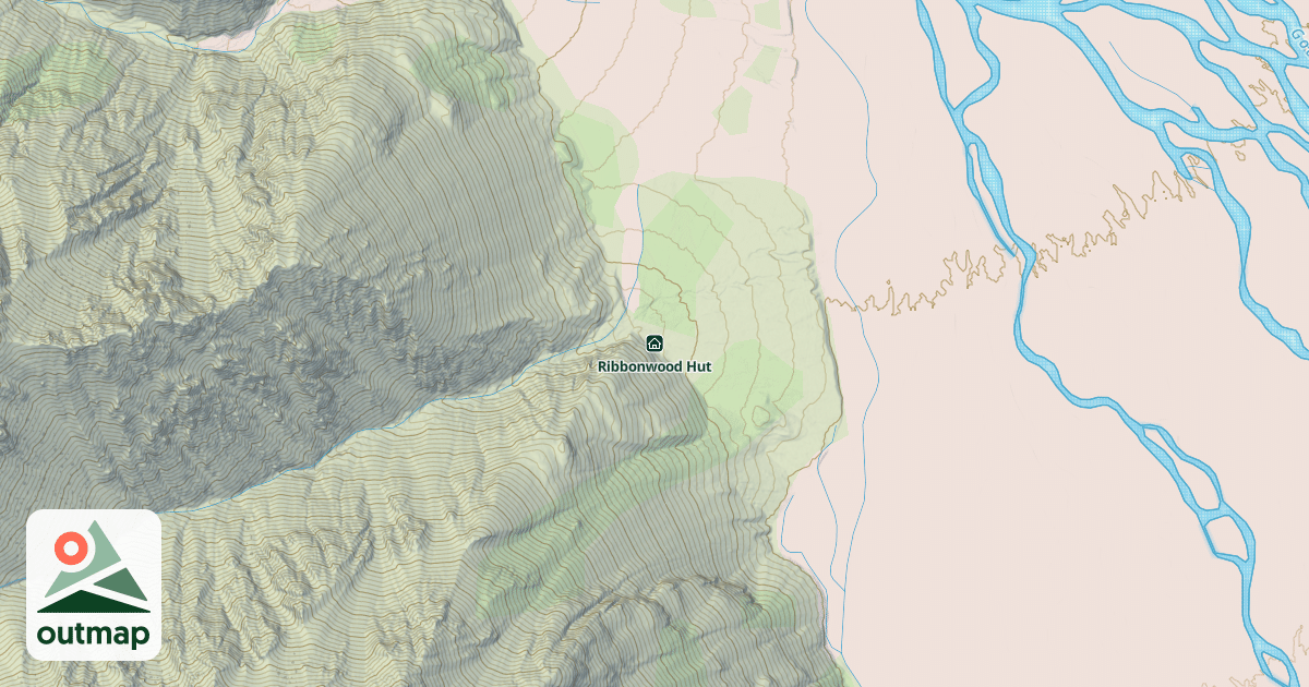 Map of Ribbonwood Hut