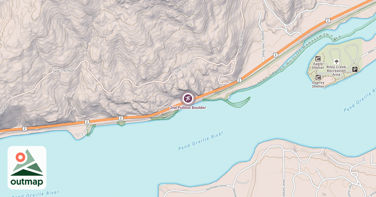Map of 2nd Pullout Boulder