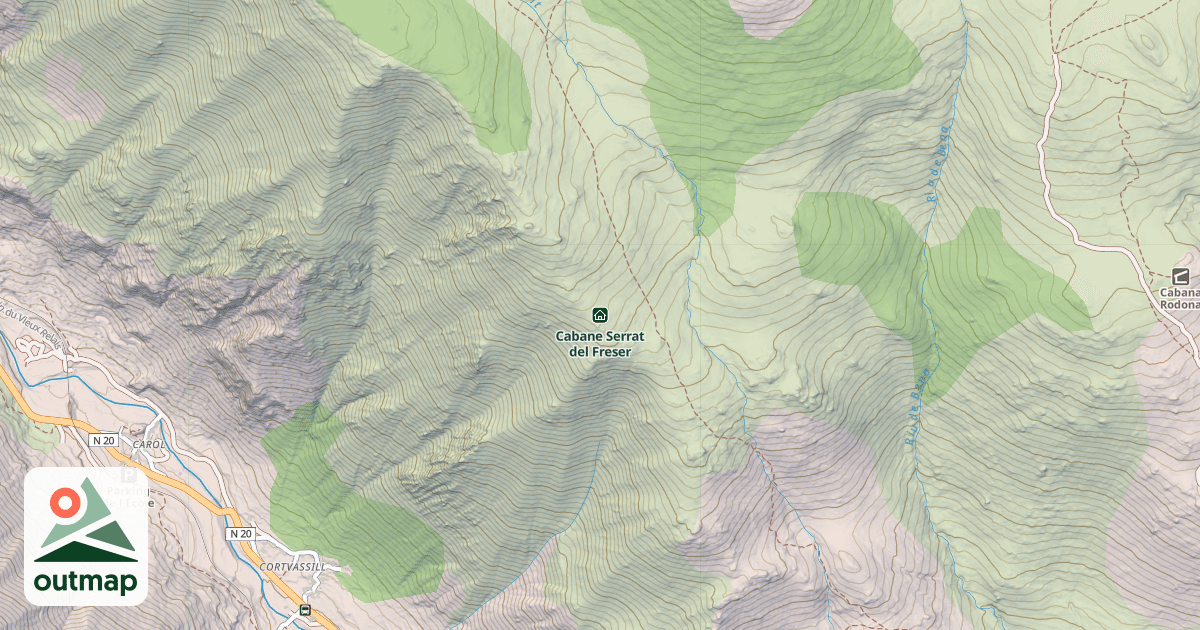 Map of Cabane Serrat del Freser