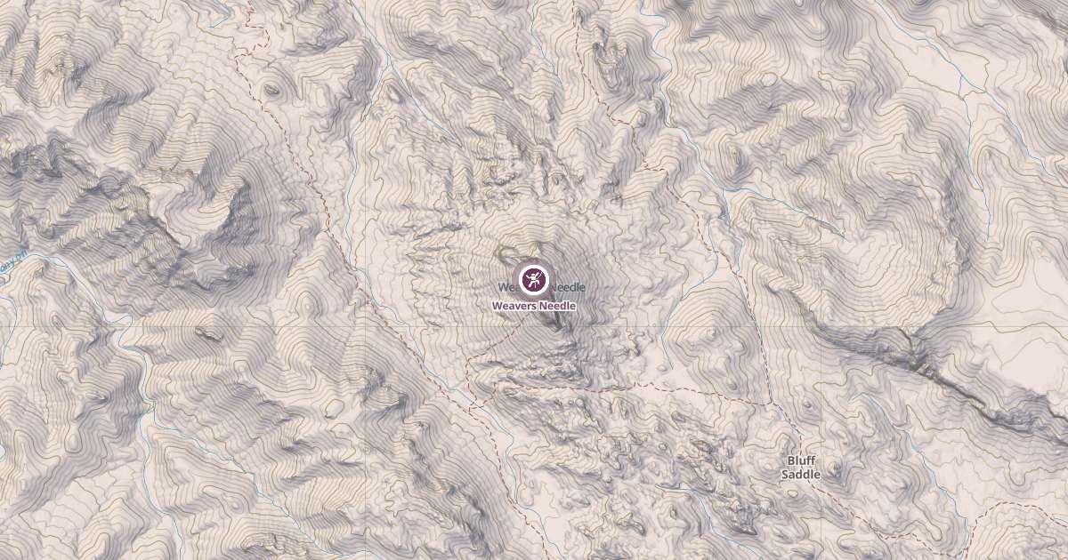 Map preview of Weavers Needle