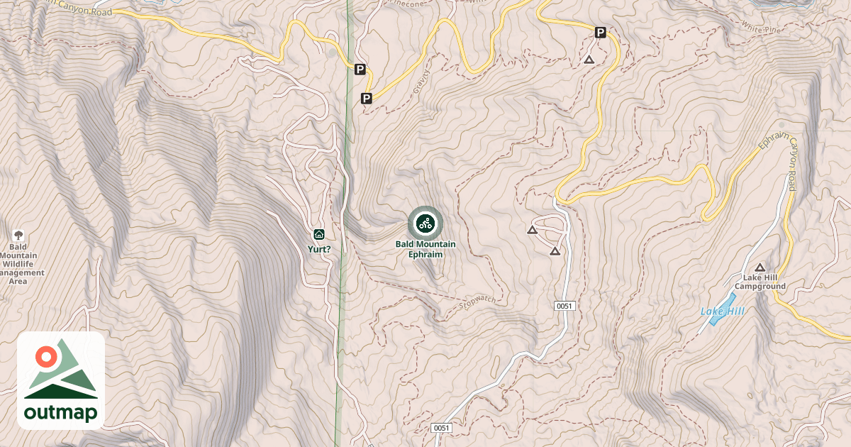 Map of Bald Mountain Ephraim