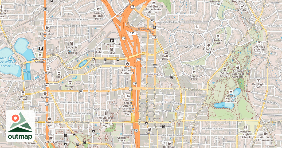 Map of Rainbow Road