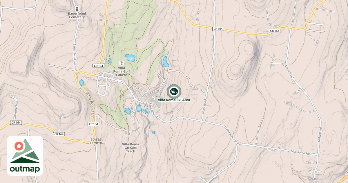 Map of Villa Roma Ski Area