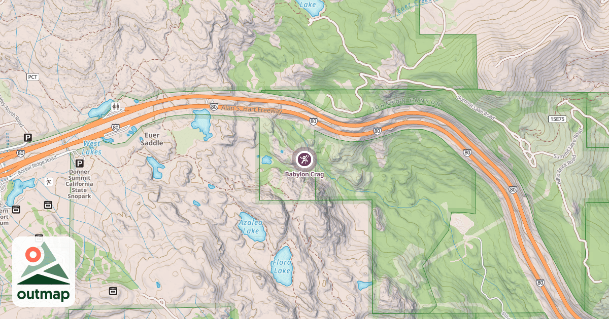 Map of Babylon Crag