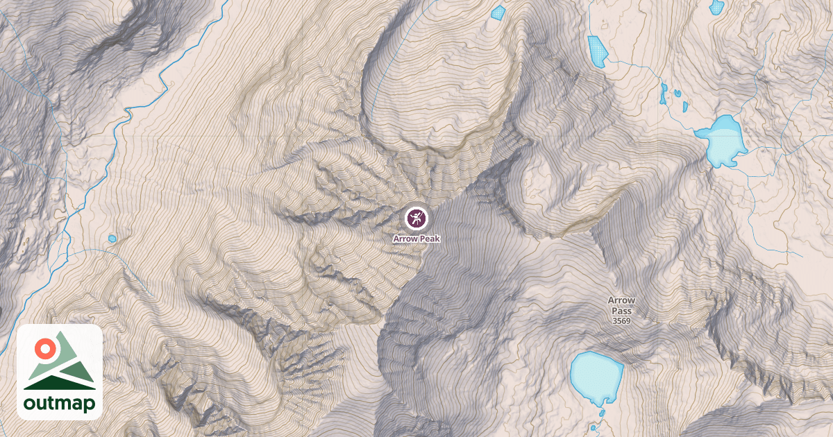 Map of Arrow Peak
