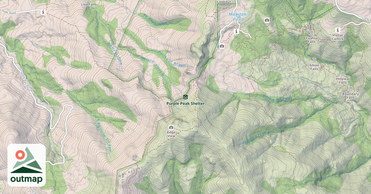 Map of Purple Peak Shelter