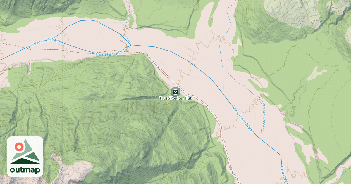 Map of Trust/Poulter Hut