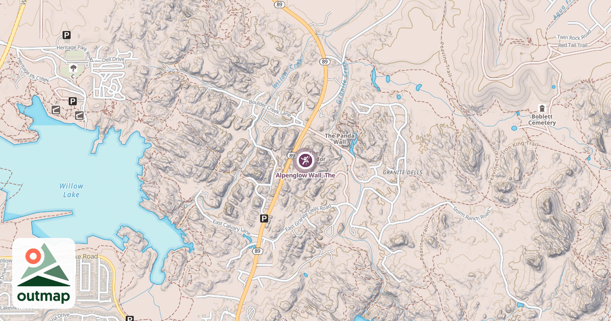Map of Alpenglow Wall, The
