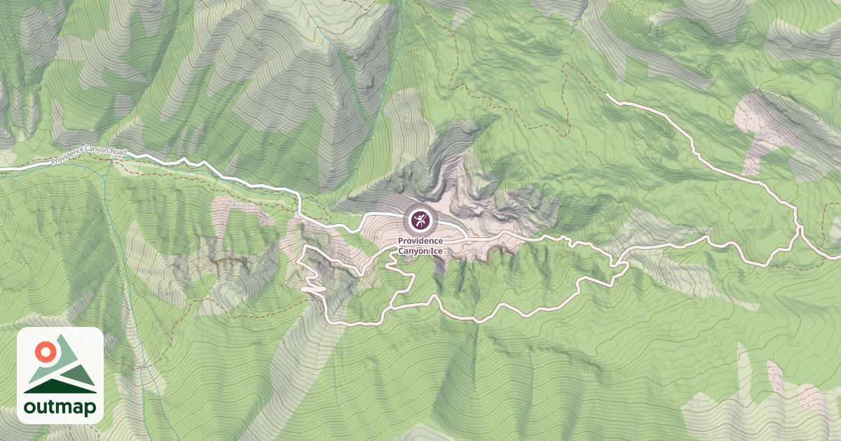 Map of Providence Canyon Ice