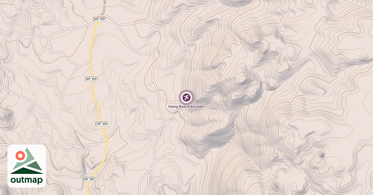 Map of Hang Board Boulder