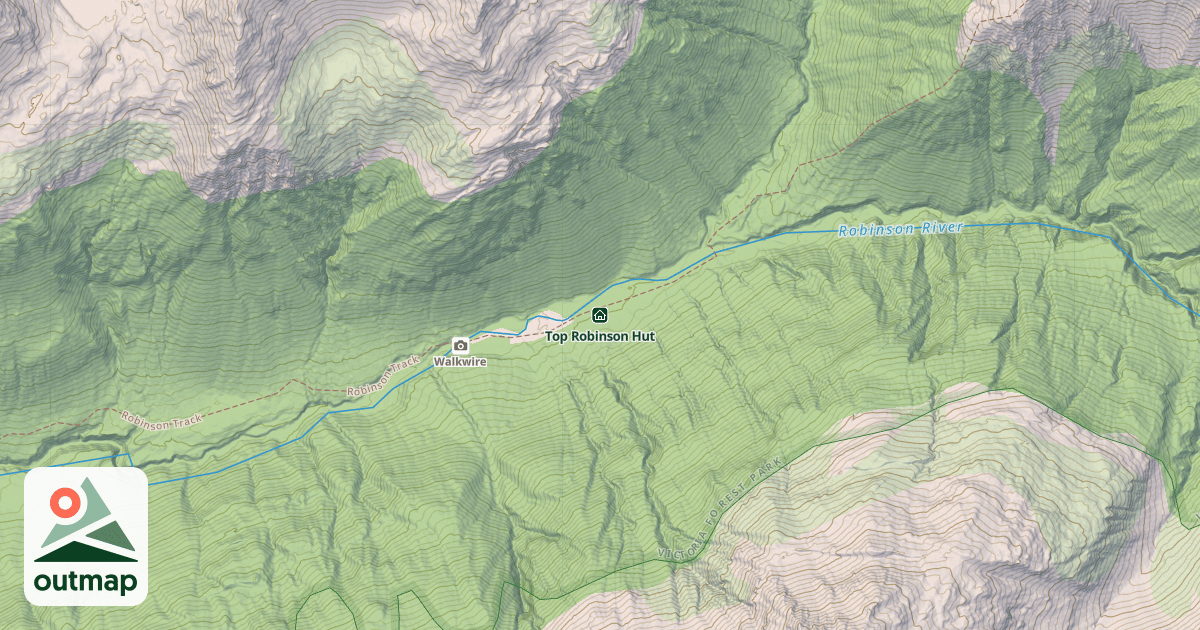 Map of Top Robinson Hut