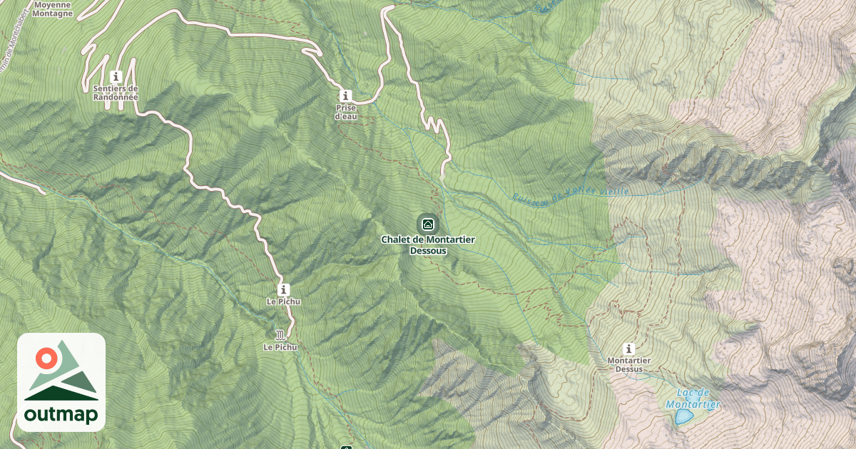 Map of Chalet de Montartier Dessous