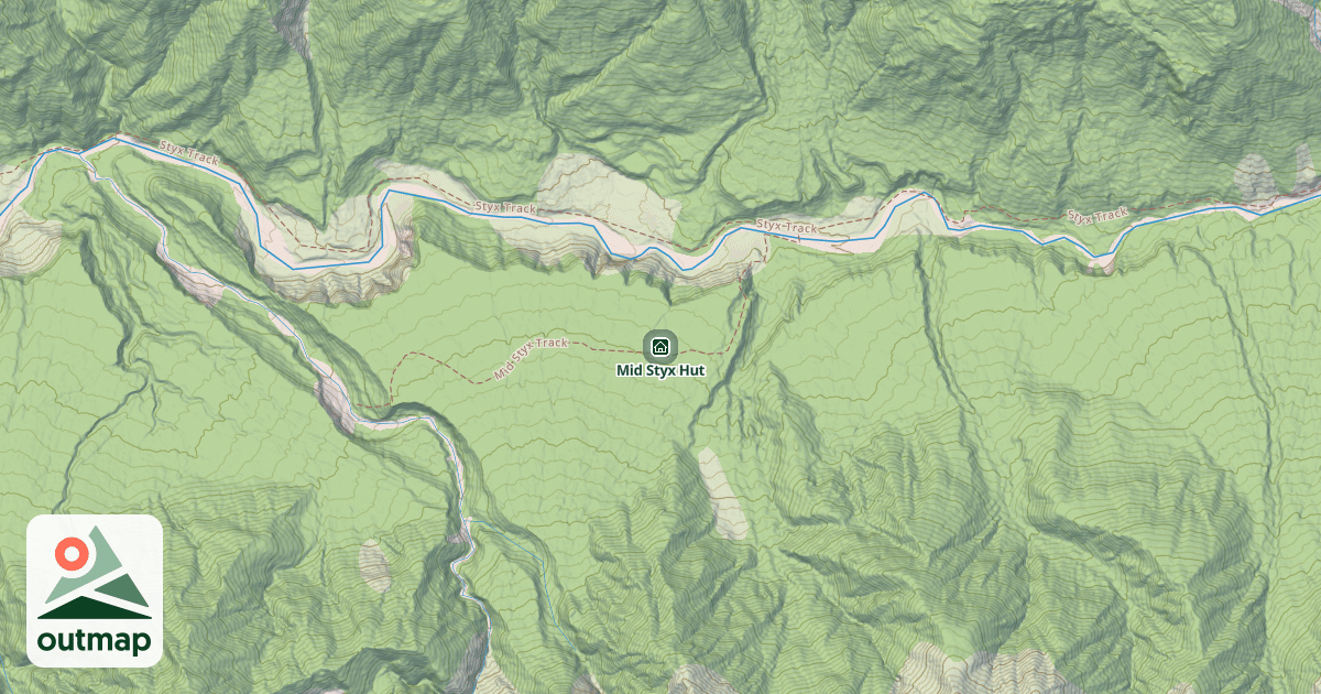 Map of Mid Styx Hut