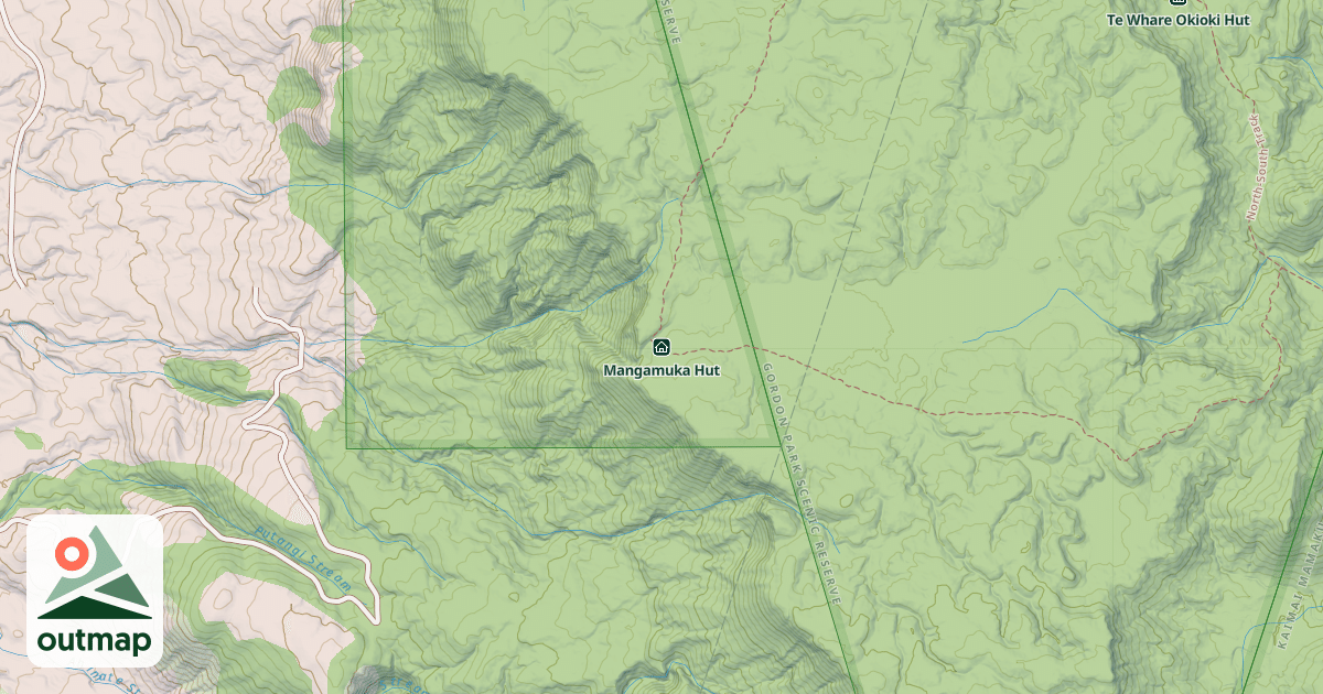 Map of Mangamuka Hut