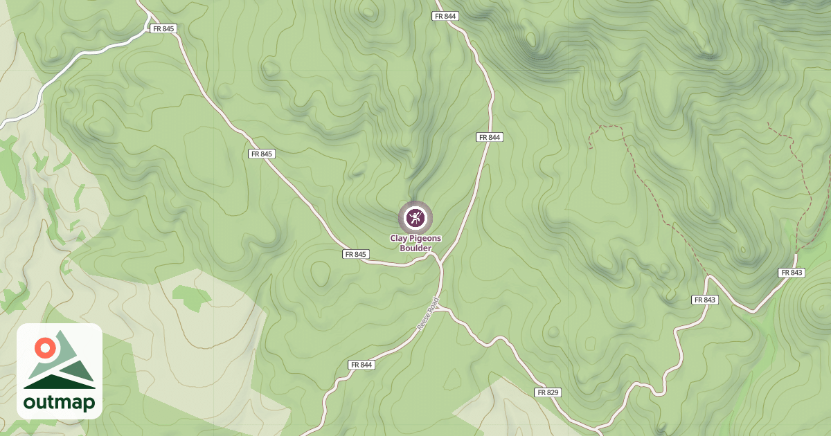 Map of Clay Pigeons Boulder