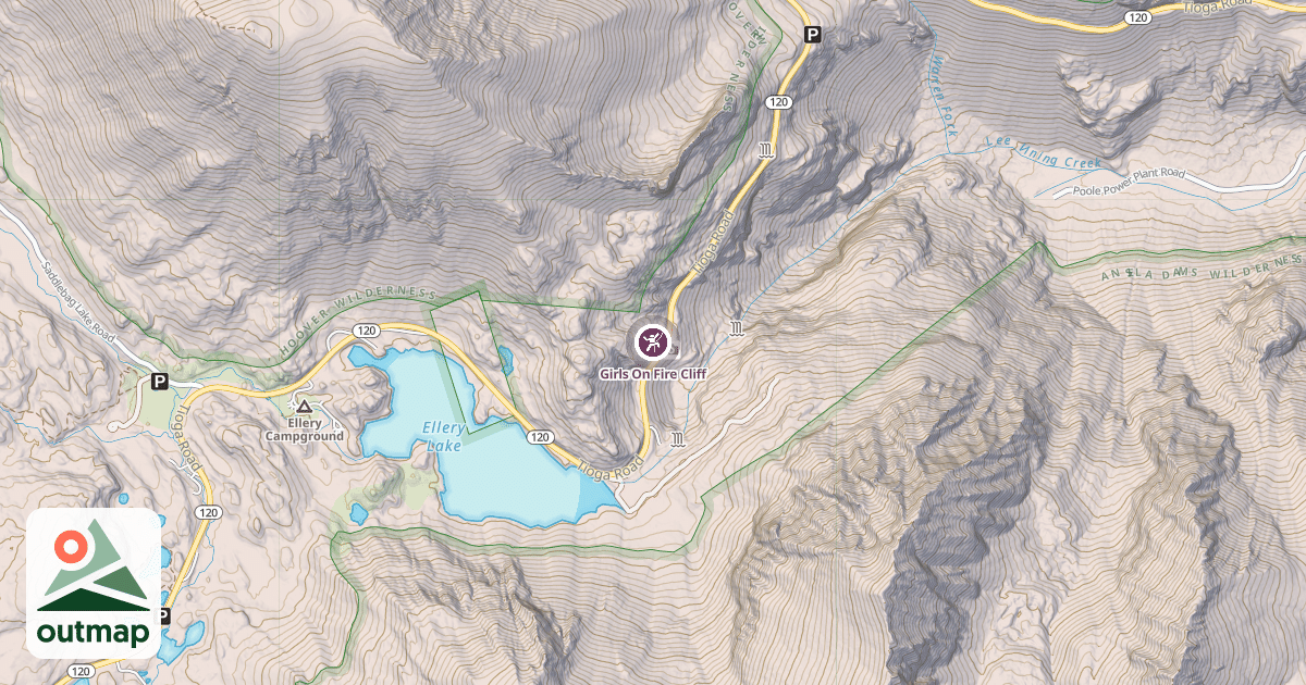 Map of Girls On Fire Cliff
