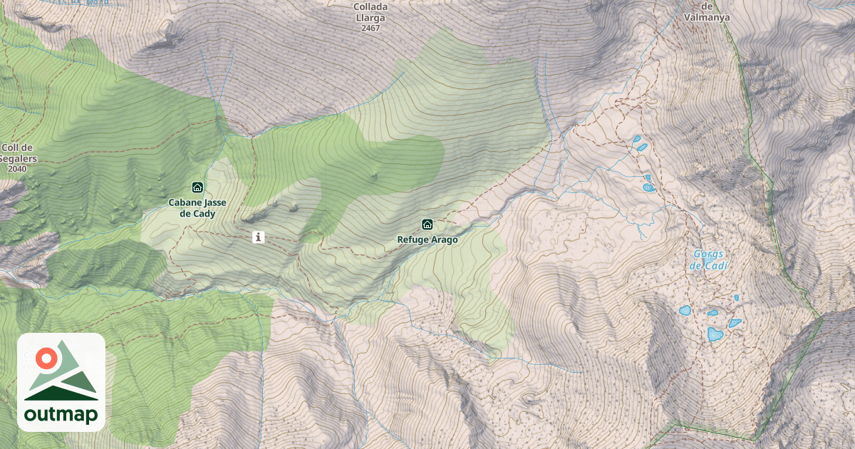 Map of Refuge Arago
