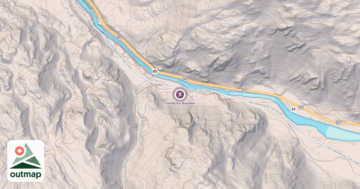 Map of Yardstick Boulder