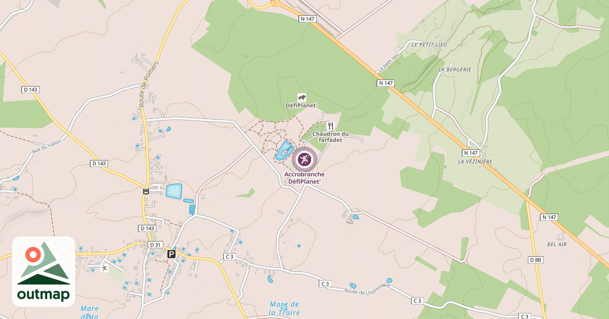 Map of Accrobranche DéfiPlanet'