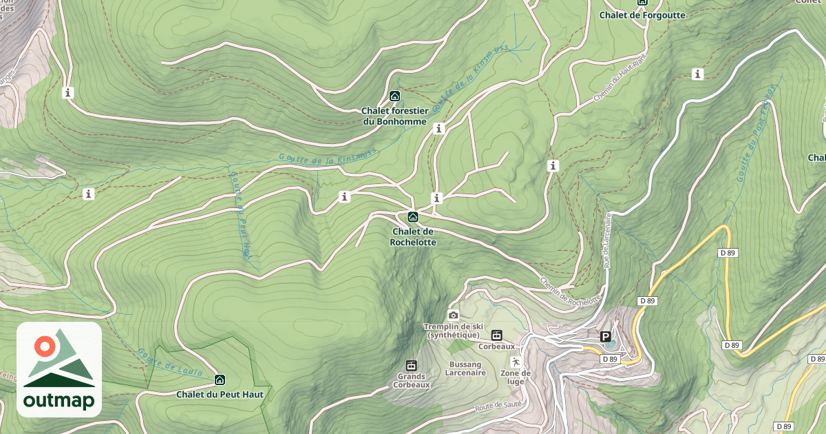 Map of Chalet de Rochelotte
