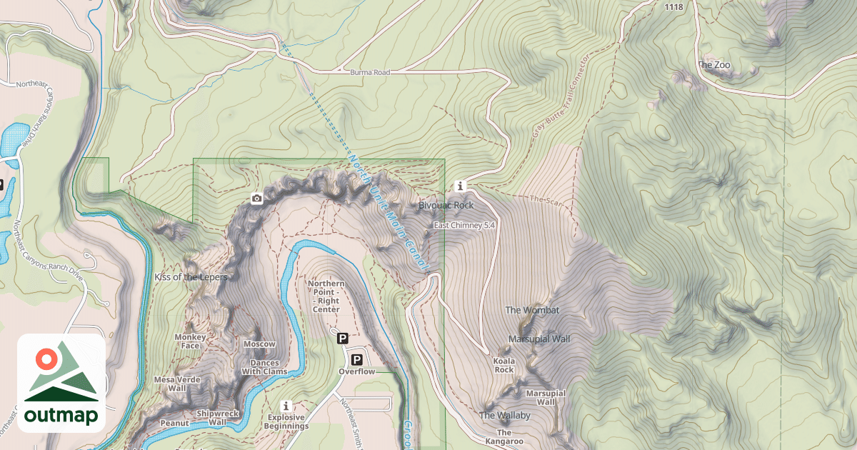 Map of East Chimney