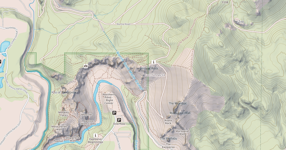 Map preview of East Chimney