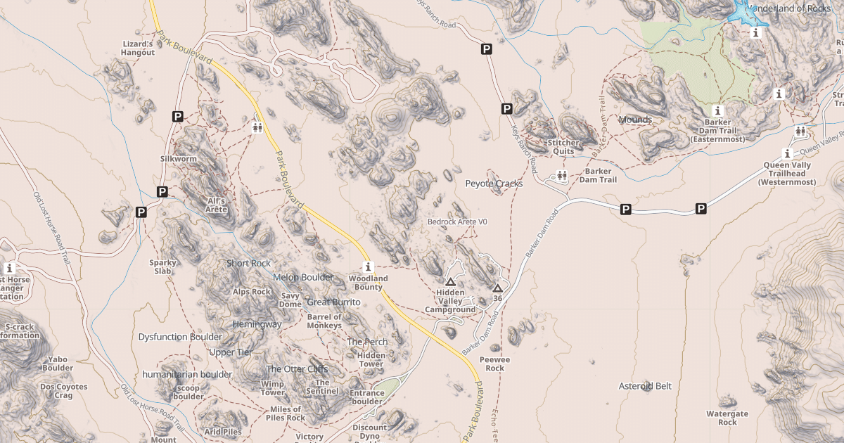 Map preview of Bedrock Arete