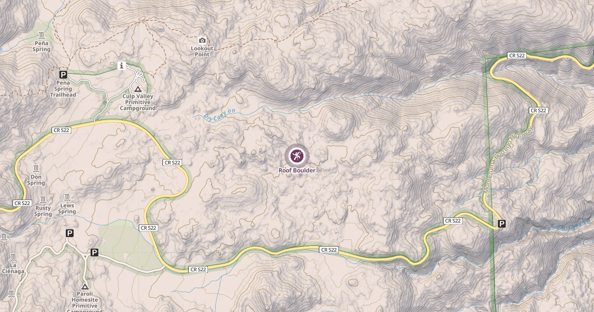 Map preview of Roof Boulder
