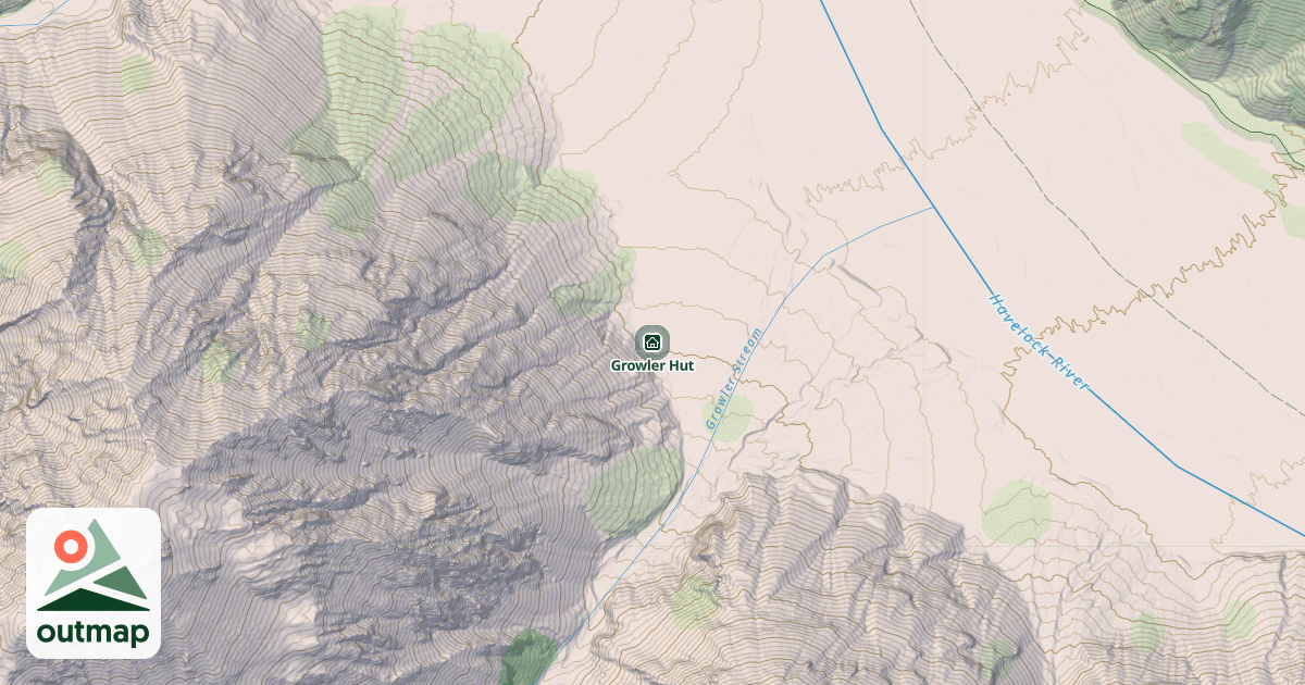 Map of Growler Hut