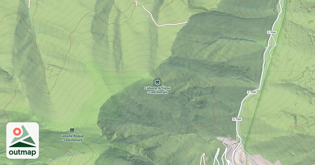 Map of Cabane Artigou - castillonais