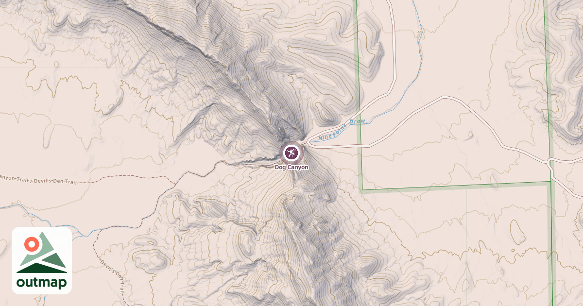 Map of Dog Canyon