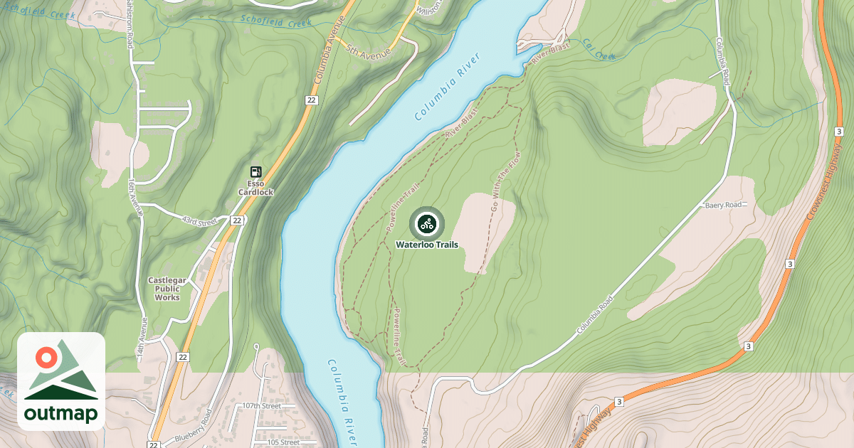 Map of Waterloo Trails